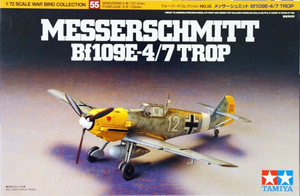 Tamiya 1/72 Messerschmitt Bf109E-4/ 7 Trop