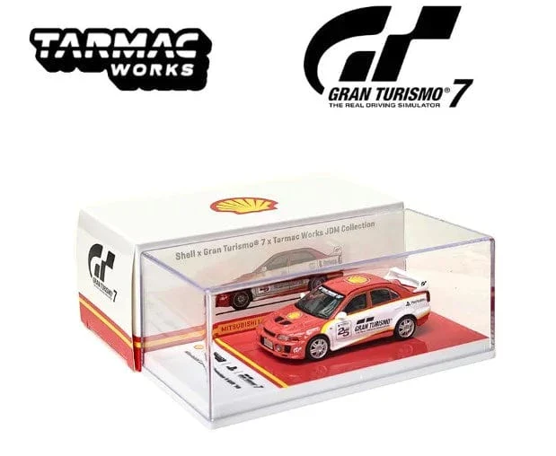 Tarmac 1/64 Mitsubishi Lancer Evolution V GSR Shell x Gran Turismo 7 x Tarmac Works JDM Collection