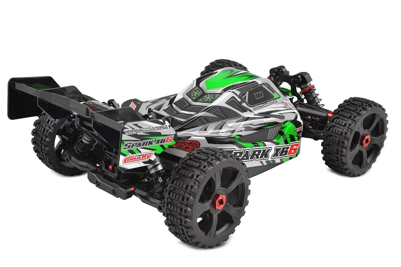 Team Corally 1/8 Spark XB-6 6S Brushless RC Buggy RTR - Green [C-00285-G] - Image 3