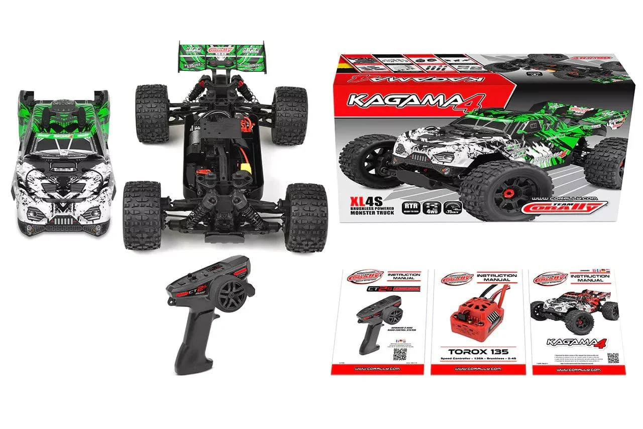 Team Corally Kagama 10 XL4S RC Monster Truck - Green - Image 17