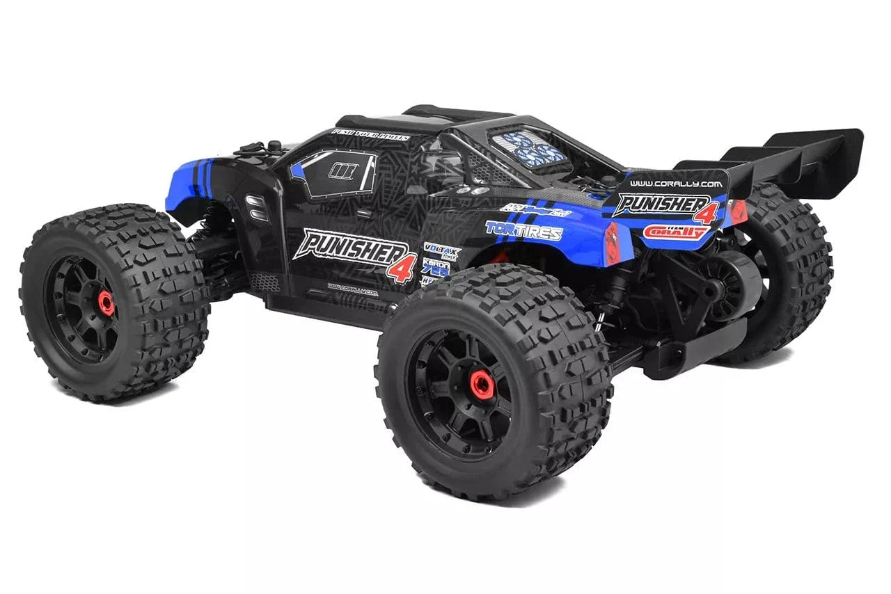 Team Corally Punisher 10 XL4S Brushless Monster Truck - Blue [C-00292-B]** - Image 2