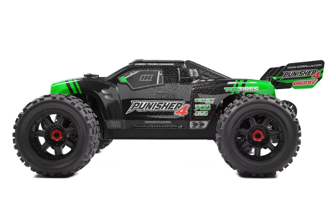 Team Corally Punisher 10 XL4S Brushless Monster Truck - Green [C-00292-G]** - Image 3
