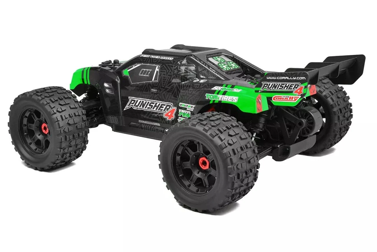 Team Corally Punisher 10 XL4S Brushless Monster Truck - Green [C-00292-G]** - Image 4