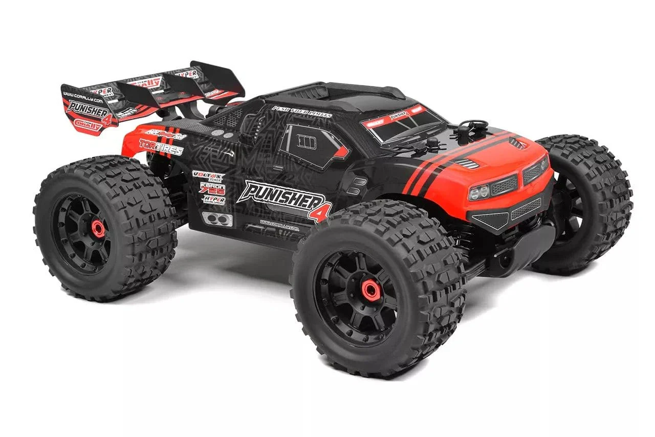 Team Corally Punisher 10 XL4S Brushless Monster Truck - Red [C-00292-R]** - Image 3
