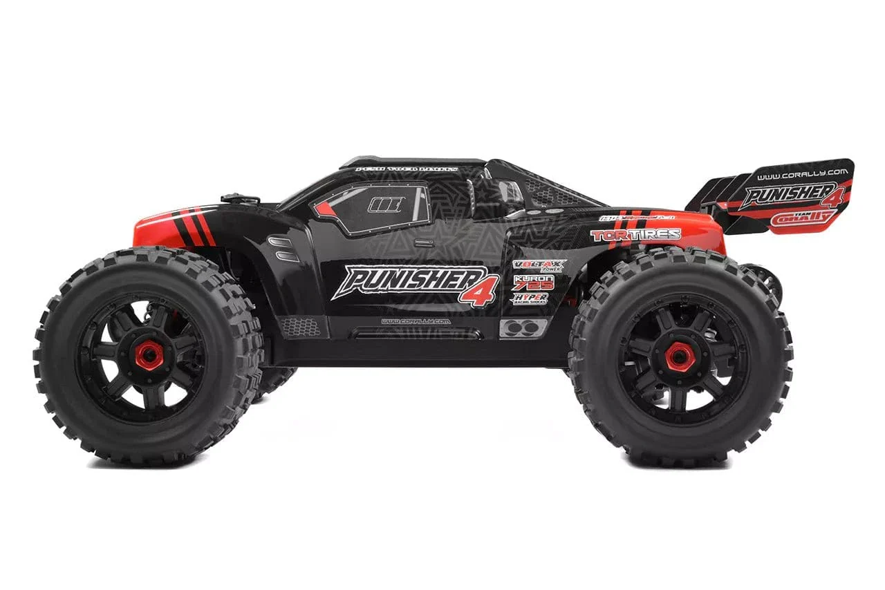 Team Corally Punisher 10 XL4S Brushless Monster Truck - Red [C-00292-R]** - Image 4