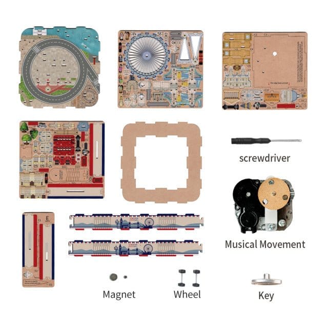 Tonecheer London Music Box Wooden Model Kit [TQ066] - Image 3