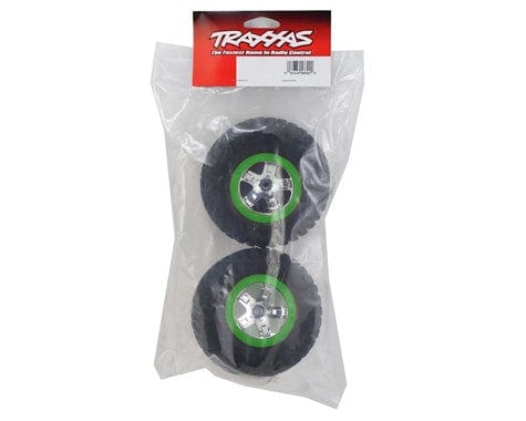 Traxxas 6876 Slash BFGoodrich KM2 Rear Wheel & Tire Green/Chrome (2) - Image 2