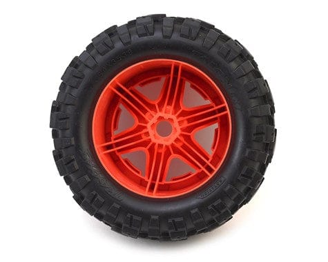 Traxxas 8672A Orange 3.8 Pre-Mounted Talon Truck Tires (2) - Image 2