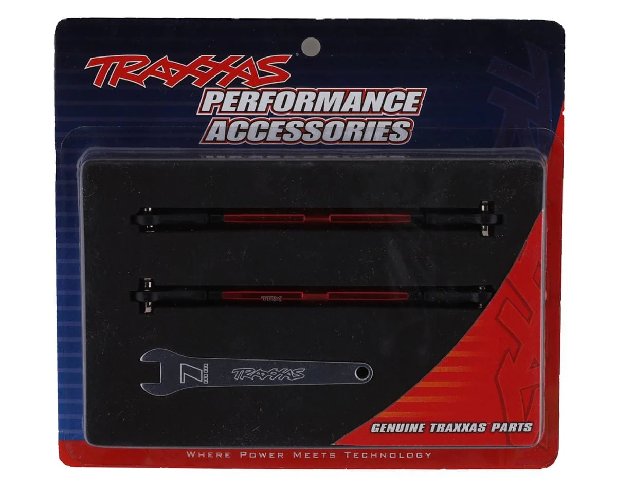 Traxxas 8997R WideMaxx Aluminum Toe Link Tubes (Red) (2) (Use with TRA8995 WideMaxx Suspension Kit) - Image 2