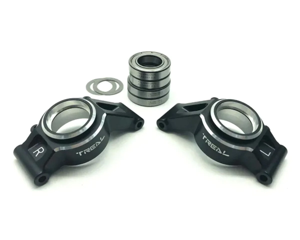 Treal Hobby 7075 Aluminum Rear Hub Set for Traxxas X-Maxx (Black) (2)