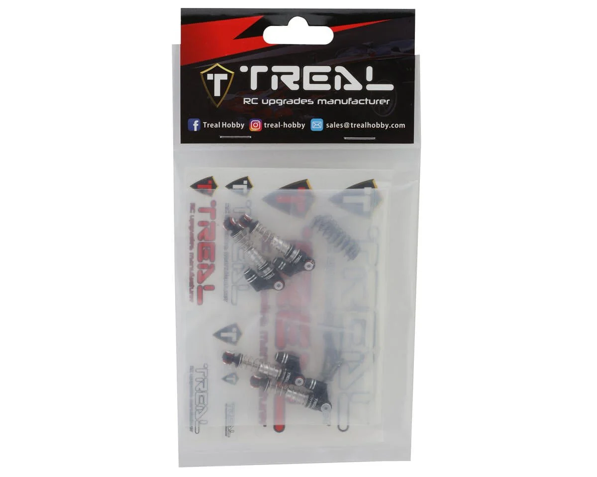 Treal Hobby Axial SCX24 Aluminum Threaded Shocks (Black) (4) [TLHTSCX24-08] - Image 2
