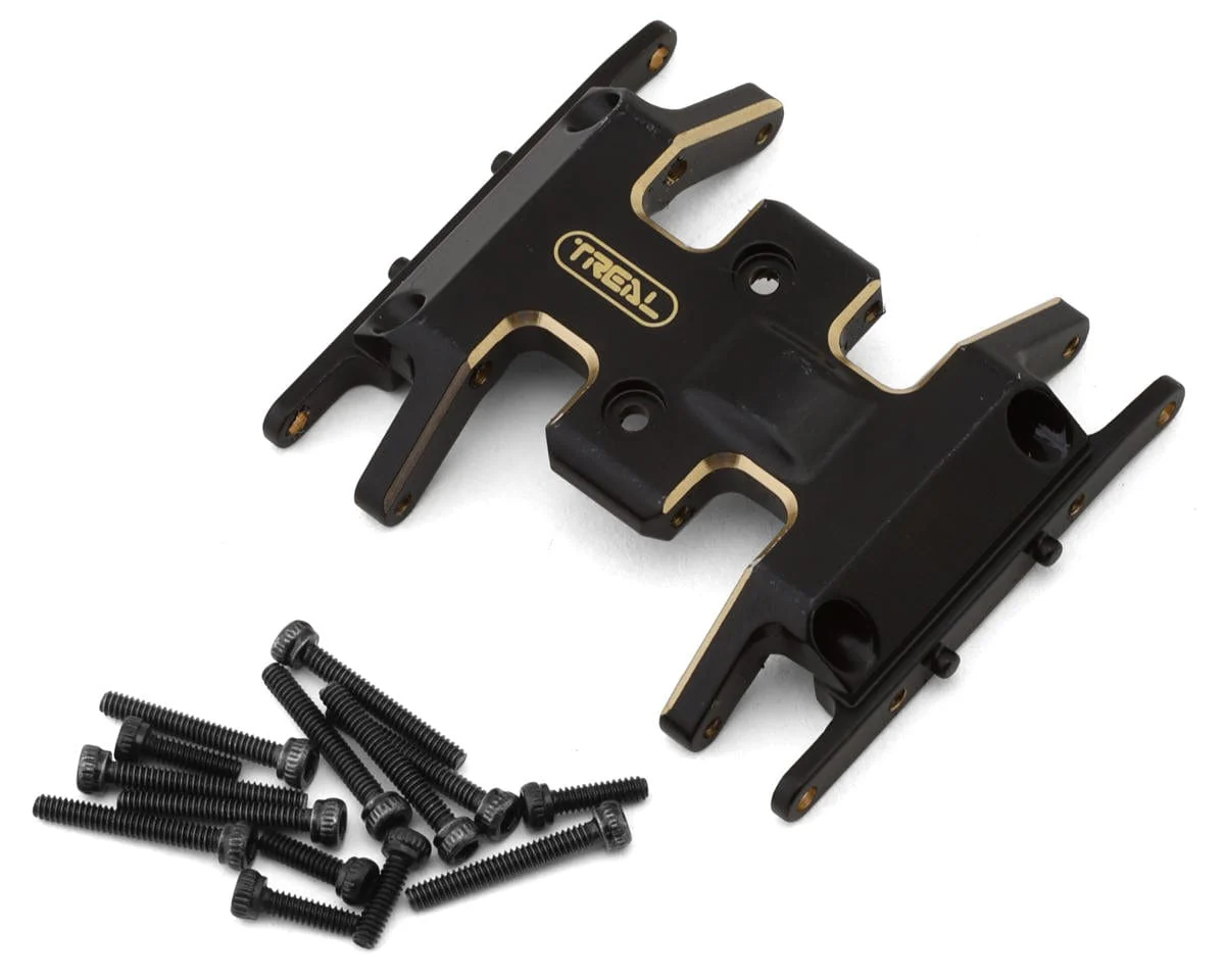Treal Hobby Axial SCX24 Brass Skid Plate (Black) (13.9g) [TLHTSCX24-182]