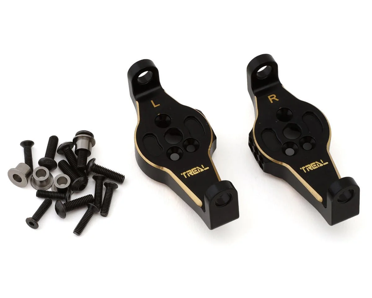 Treal Hobby Brass C-Hub Carriers for Traxxas TRX-4 (Black) (2) (47g) [TLHTTRX4-05]
