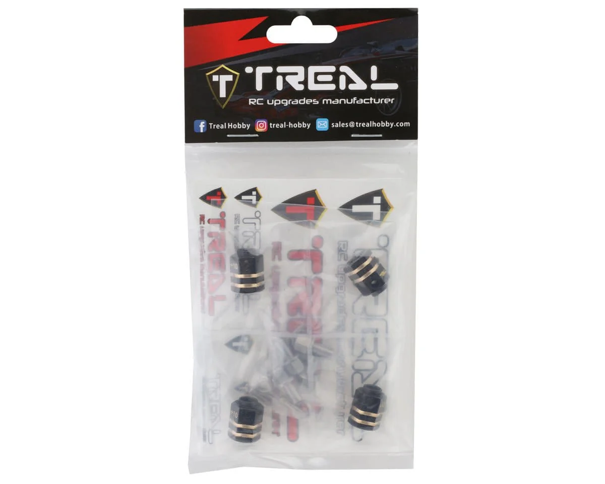 Treal Hobby Brass Extended Hex Hubs for Traxxas TRX-4 (Black) (4) (+10mm) [TLHTTRX4-20] - Image 2