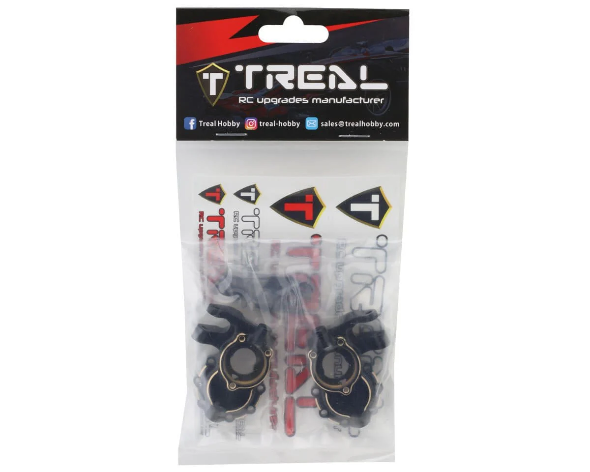 Treal Hobby Brass Steering Knuckles Portal Covers for Traxxas TRX-4 (Black) (2) [TLHTTRX4-01] - Image 2