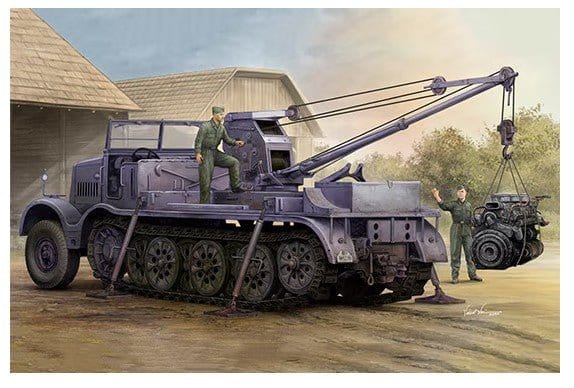 Trumpeter 1/35 Schwerer Zugkraftwagen 18T with 6T Billstein-Crane Sd.Kfz.9/1 Plastic Model Kit [09576]