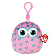 TY Squish A Boo Mini Winks Owl Clip**