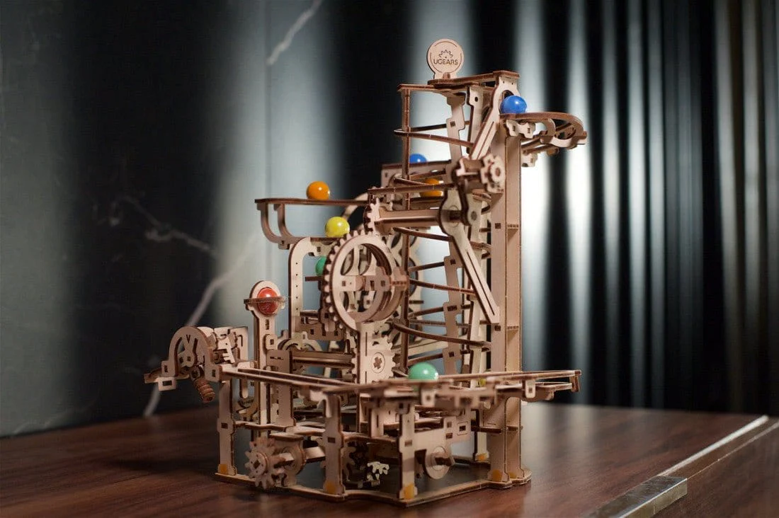 Ugears 70177 Marble Run Spiral Hoist No.4 Wooden Model Kit - Image 11