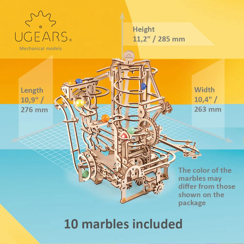 Ugears 70177 Marble Run Spiral Hoist No.4 Wooden Model Kit - Image 2