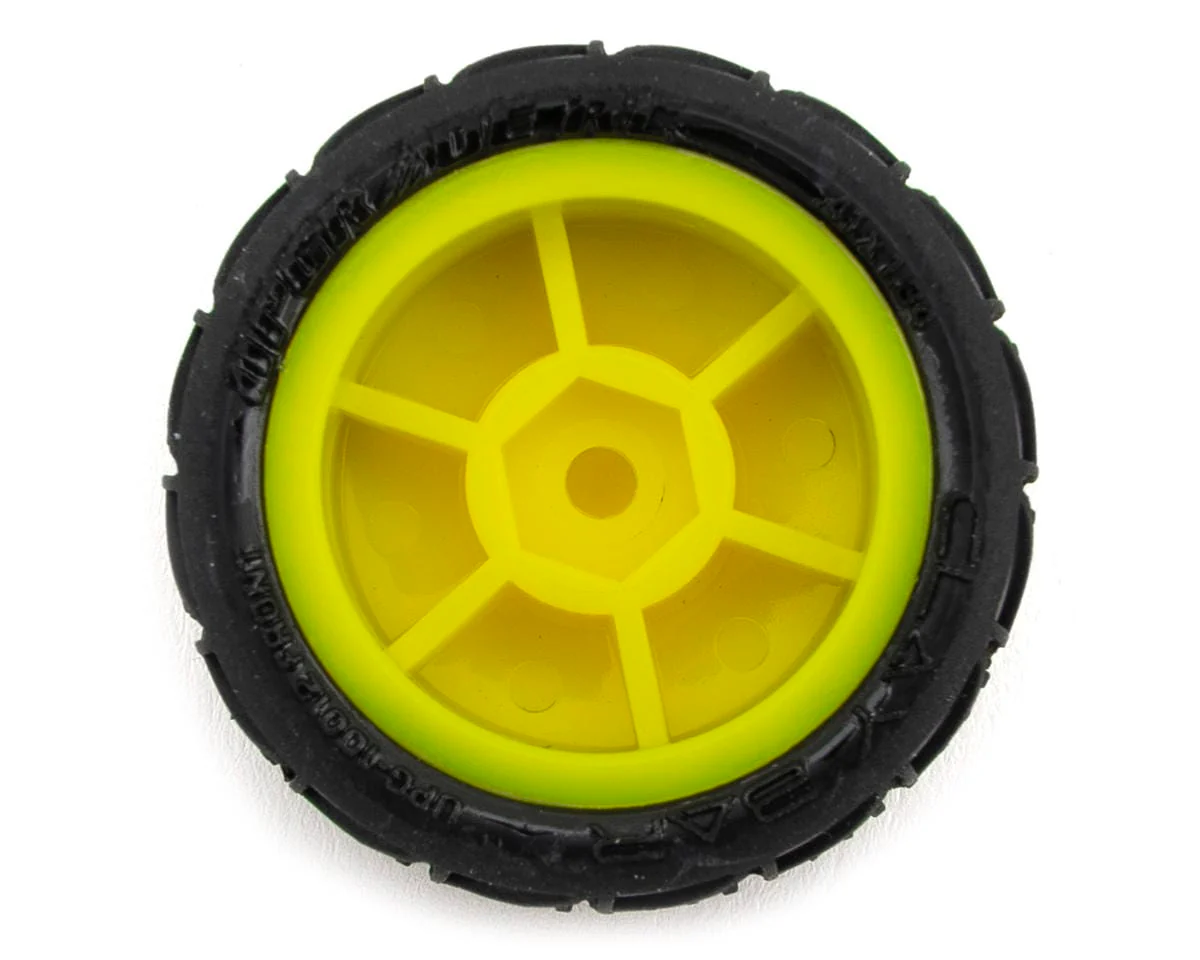 UpGrade RC Clay Bar Pre-Mounted Front and Rear Clay Tires for Losi Micro-B (Yellow) - Image 3