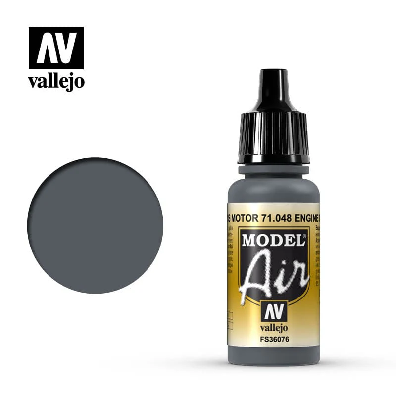 Vallejo Model Air Engine Gray 17 ml Acrylic Airbrush Paint [71048]