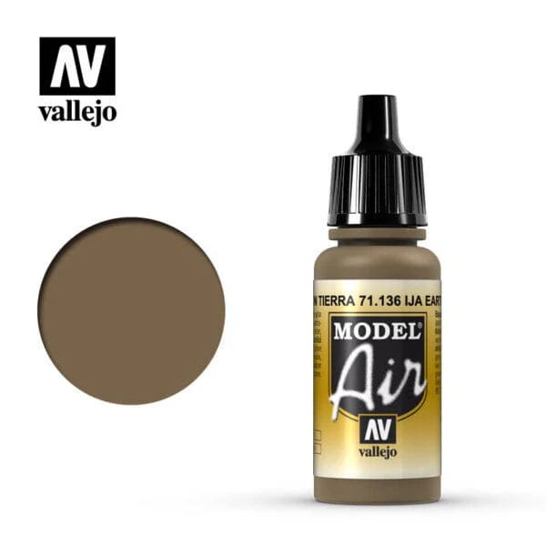 Vallejo Model Air IJA Earth Brown 17 ml Acrylic Airbrush Paint [71136]