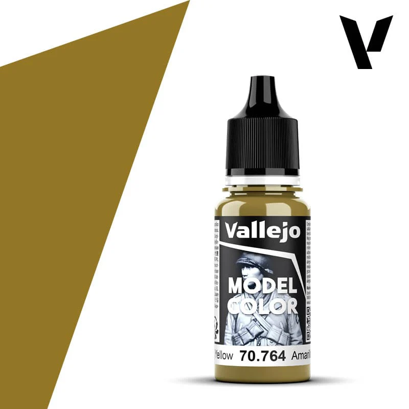 Vallejo Model Color: #125 - Military Yellow - 18 ml Matt Acrylic Paint