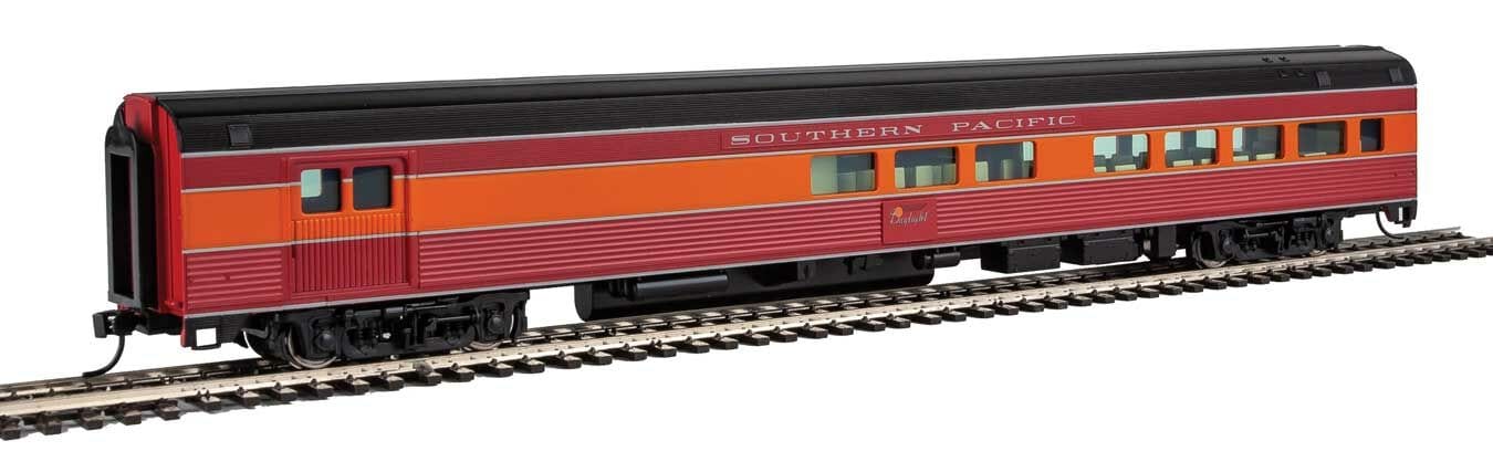 Walthers Mainline HO 85ft Budd Baggage-Lounge - Ready to Run - Southern Pacific(TM) (Daylight, red, orange, black) - Image 2