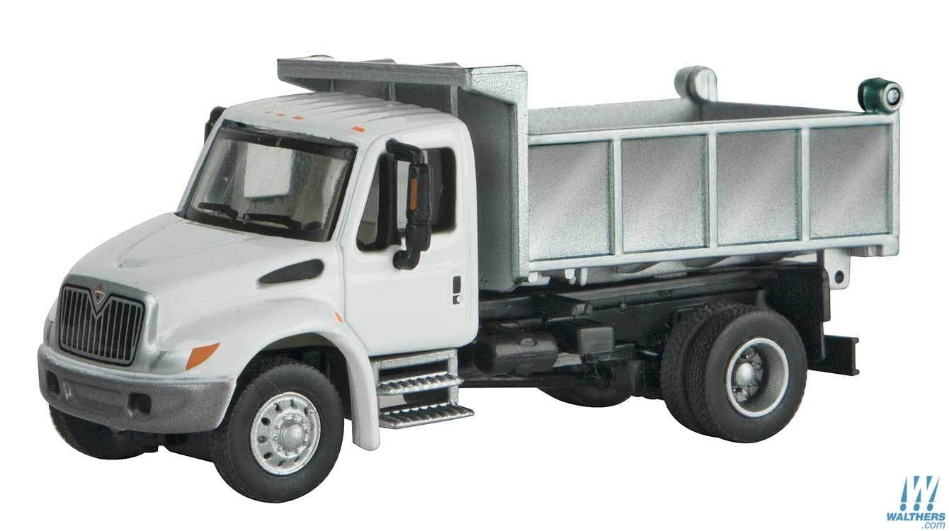 Walthers SceneMaster HO International(R) 4300 Single-Axle Dump Truck - Assembled - White with Utility Company decals