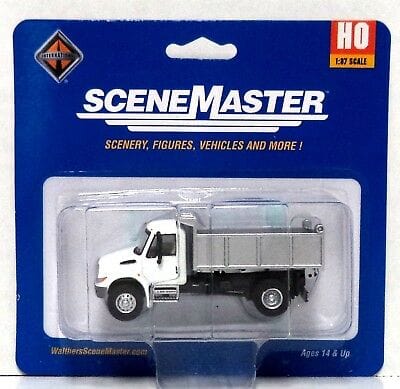 Walthers SceneMaster HO International(R) 4300 Single-Axle Dump Truck - Assembled - White with Utility Company decals - Image 2