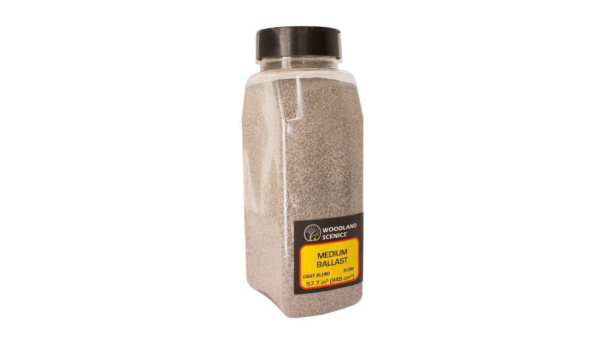 Woodland Scenics B1393 Fine Ballast Shaker Gray Blend/50 cu. in.