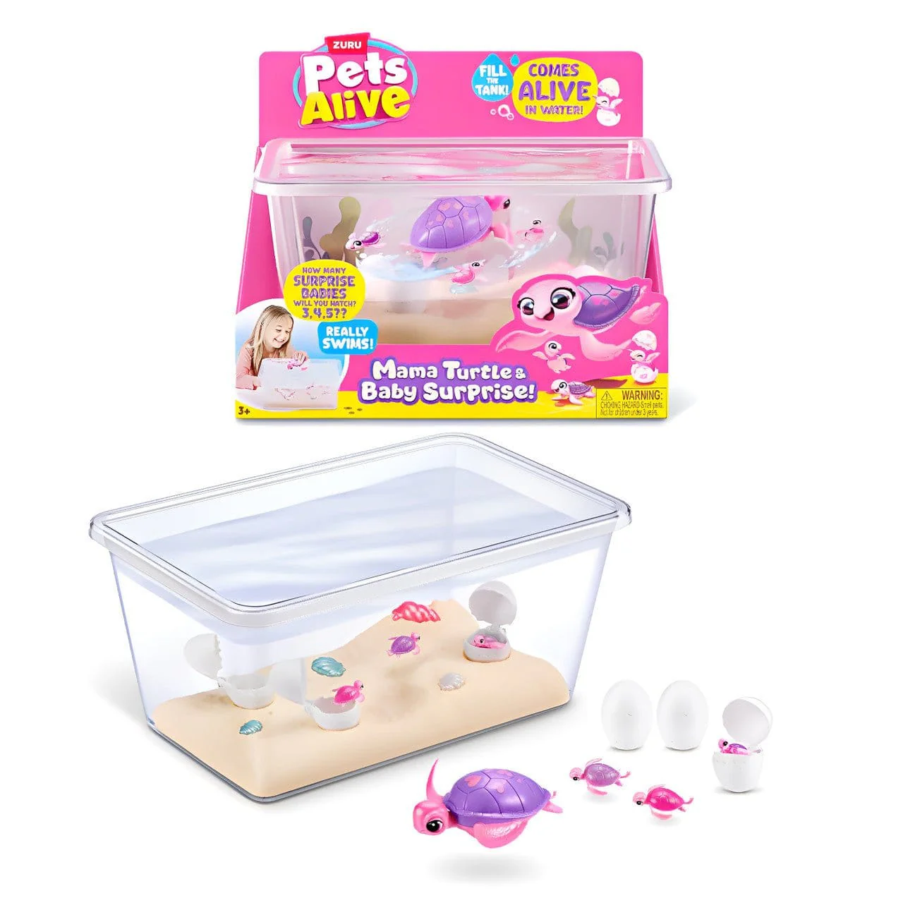 ZURU Pets Alive Mama Turtle Surprise Playset - Image 2